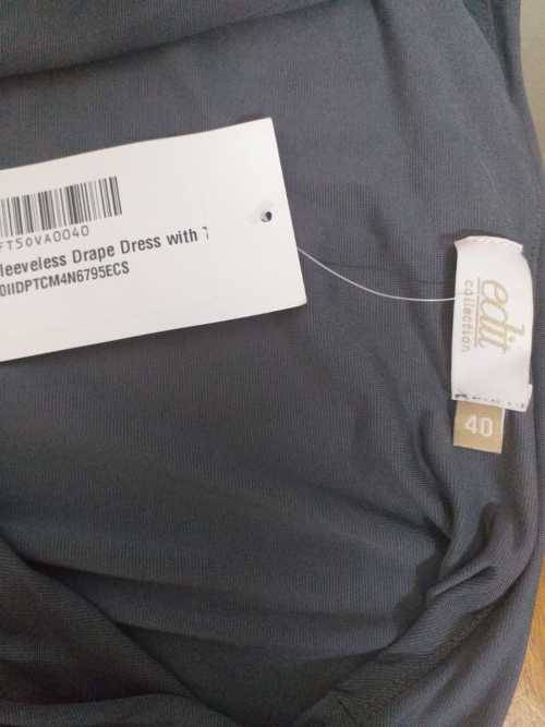 Style Republic Ladies Grey sleeveless Trim Drape Dress