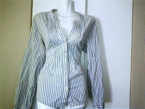 Poetry Branded Soft Cotten Shirt Blue Stripe