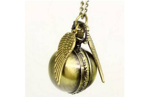 Harry Potter golden snitch necklace watch ( batterys not working)