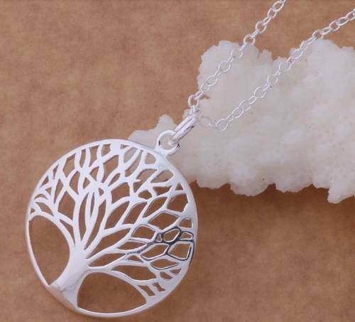 Tree Of Life Pendant Necklace 925 Silver Plated
