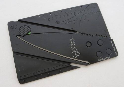 Credit card folding knive
