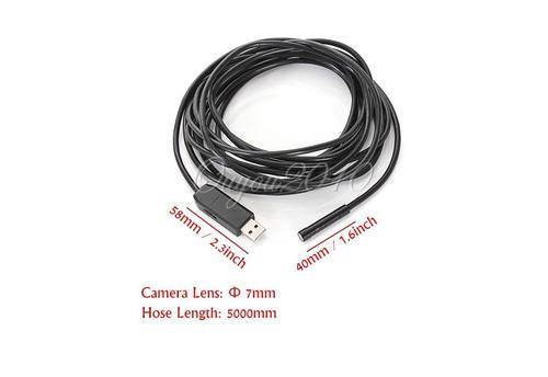 5m 6 LED USB Waterproof Borescope Endoscope Inspection Snake Tube