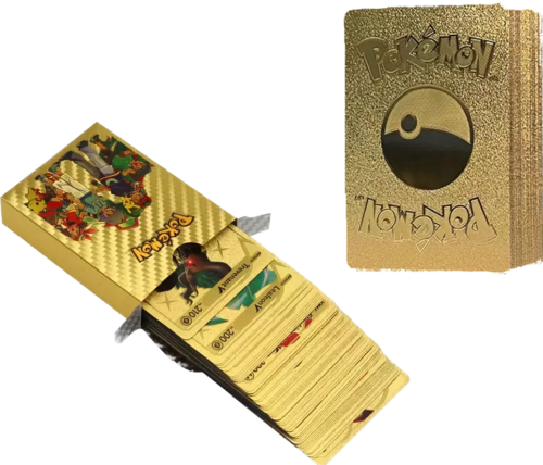 Pokemon Novelty plastic Gold Cards