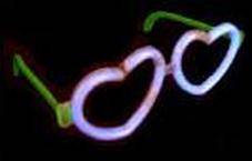 Glow In The Dark Glasses (Heart Shaped)