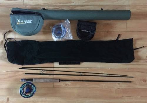 Temple Fork Outfitters BVK fly rod + Stealth reels + hard shell carry case