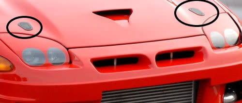 FLUSH MOUNT BLACK BONNET PINS WITH MOUNTING SCREWS