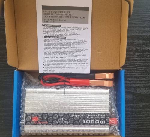 1000w Power Inverter from 12v DC to 220V AC