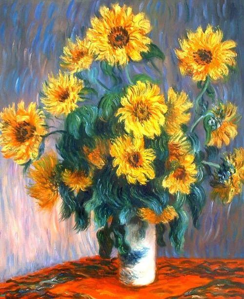 *SUNFLOWERS* BEAUTIFUL CANVAS PRINT or  BOARD PRINT OF ORIGINAL OIL ra
