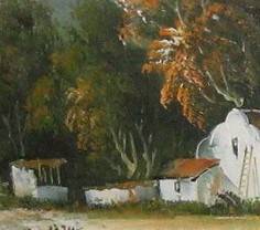 Home in the Valley - Excellent bargain! The ORIGINAL oil painting - framed and ready to hang!