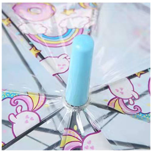 Unicorn umbrella transparent long handle little princess gift cute creative umbrella
