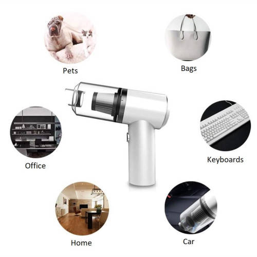 2 in 1 Wireless Car Vacuum Cleaner Portable Mini Wet/Dry Vacuum for Car Interior and Home Cleaning