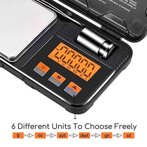 Digital Scale, Pocket Scale 200g /0.01g Gram Scale, Multifunctional Accuracy Scale LCD Display