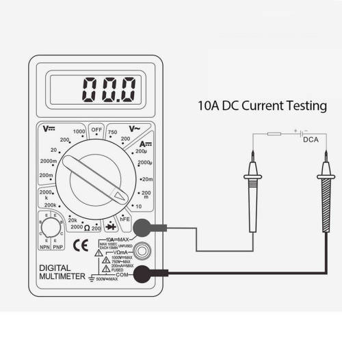 DT-830b Digital LCD AC DC Voltmeter Ammeter Ohm Tester Multimeter Multimeter Buzzer Diagnostic Tool