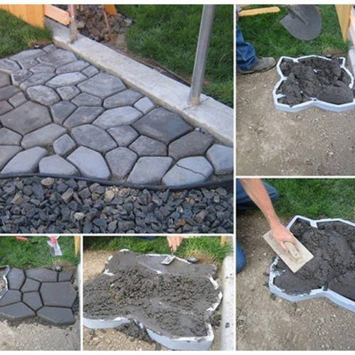 Concrete Mould DIY Garden Path Paving Brick Mould Garden Yard Decoration Irregular Pattern