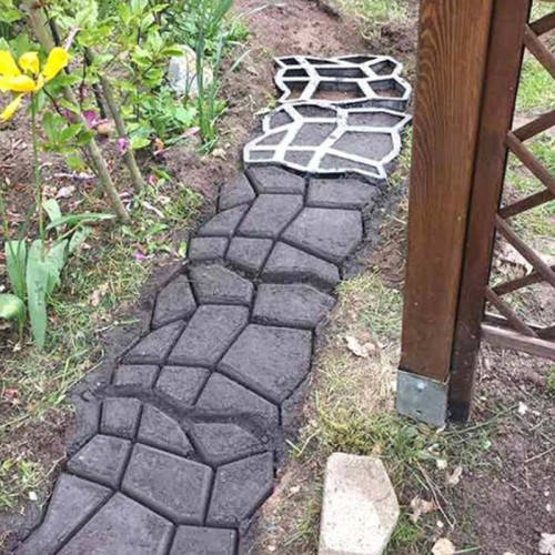 Concrete Mould DIY Garden Path Paving Brick Mould Garden Yard Decoration Irregular Pattern