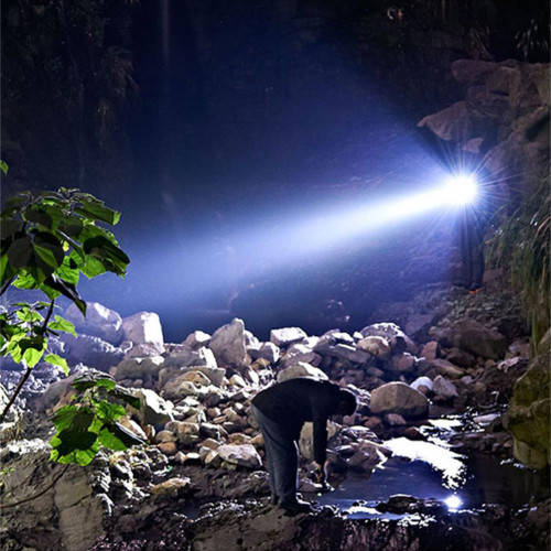 USB Rechargeable Flashlight13LED+Cob and Battery Indicator