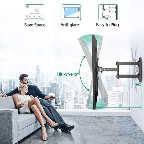 Aerbes 14-55 Inch Universal Rotating Telescopic TV Wall Mount Stand
