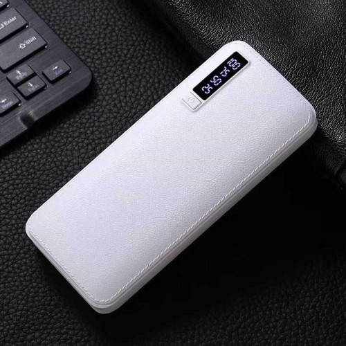 Large-capacity Power Bank 3USB Battery Leather Case Mobile Phone Charger