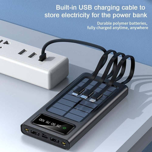 Solar Mobile Power Bank Portable Power External Battery Charger
