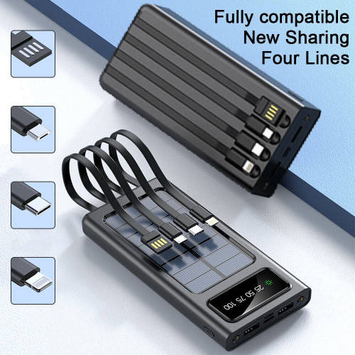 Solar Mobile Power Bank Portable Power External Battery Charger