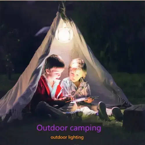 Solar Football Bulb Folding Solar Pendant Light with Hook for Home Garage Party Decoration