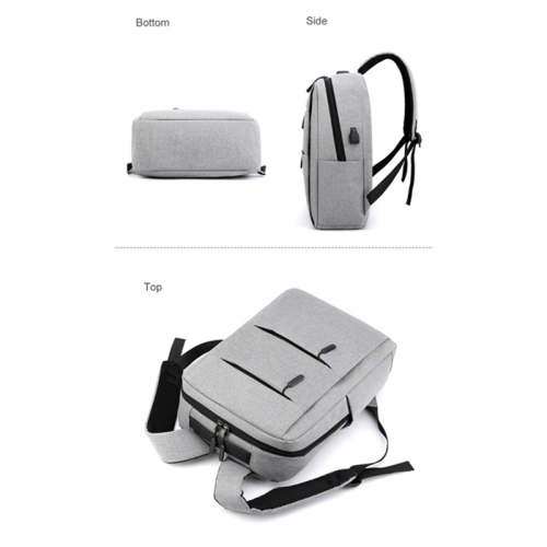 XF0767 15` Laptop Backpack with External Charging USB Port + 2 Small Bags