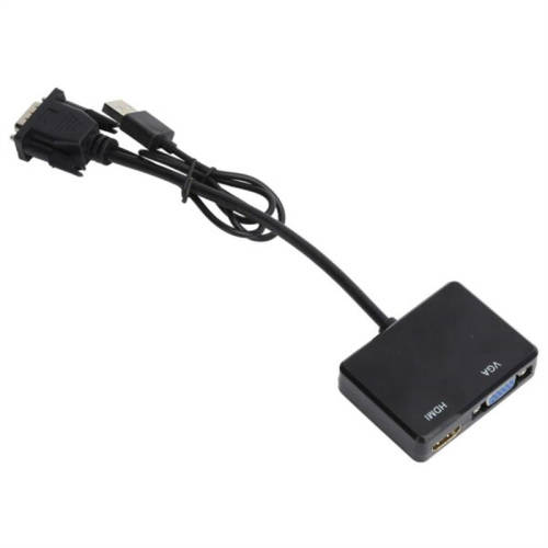 VGA to VGA and HDMI Splitter With USB Cable
