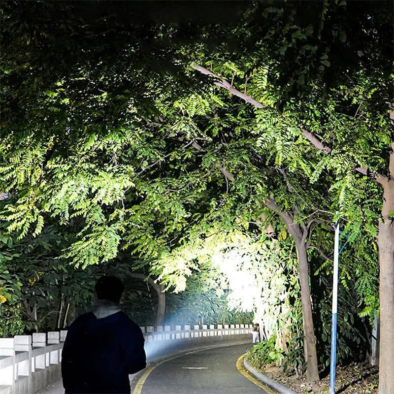 LED Flashlight High Brightness Rechargeable Portable Long Range COB Side Light Camping Searchlight