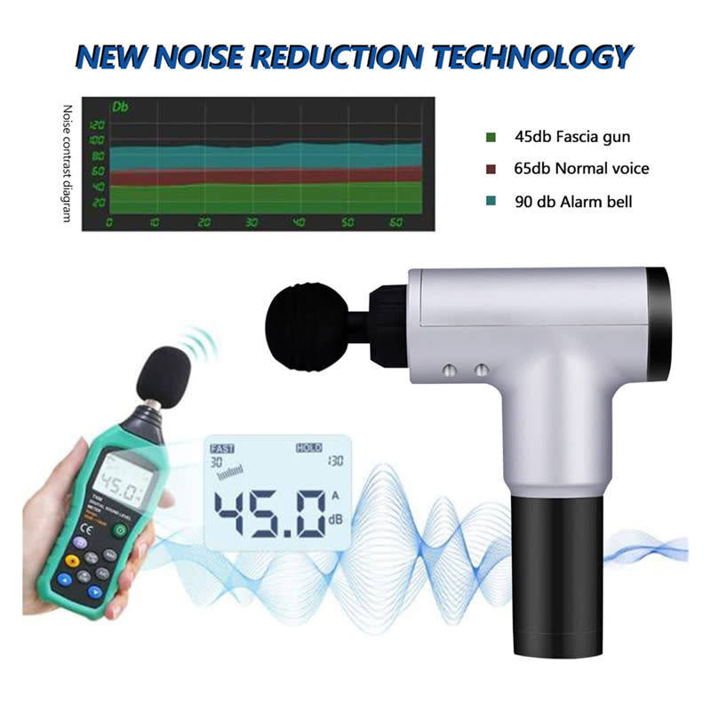 6-Speed Electric Muscle Relaxer USB Rechargeable Sports Massage Gun 4 Heads Fitness Muscle Massage