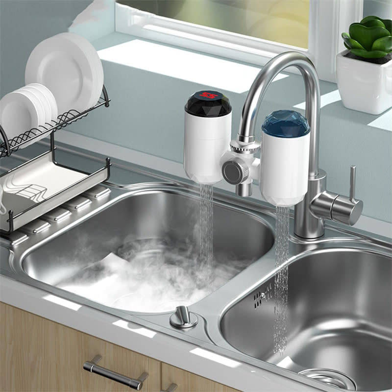 3-in-1 Kitchen Faucet Purifier, 3S Instant Hot Water Faucet with LCD Temperature Display