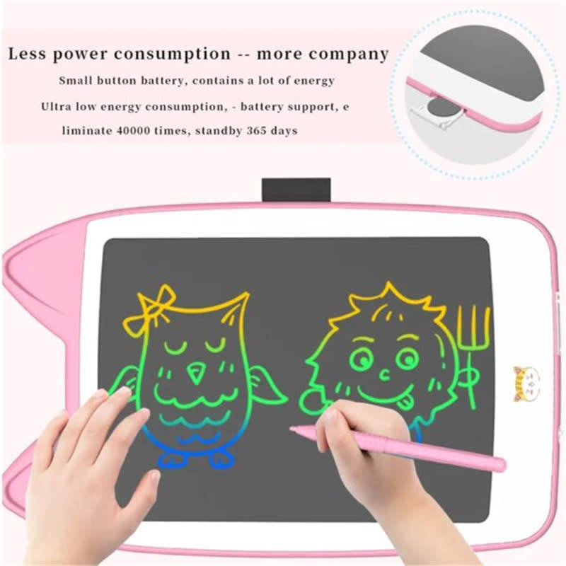 Kids Cat Ear Writing/Drawing Tablet With Stylus 7