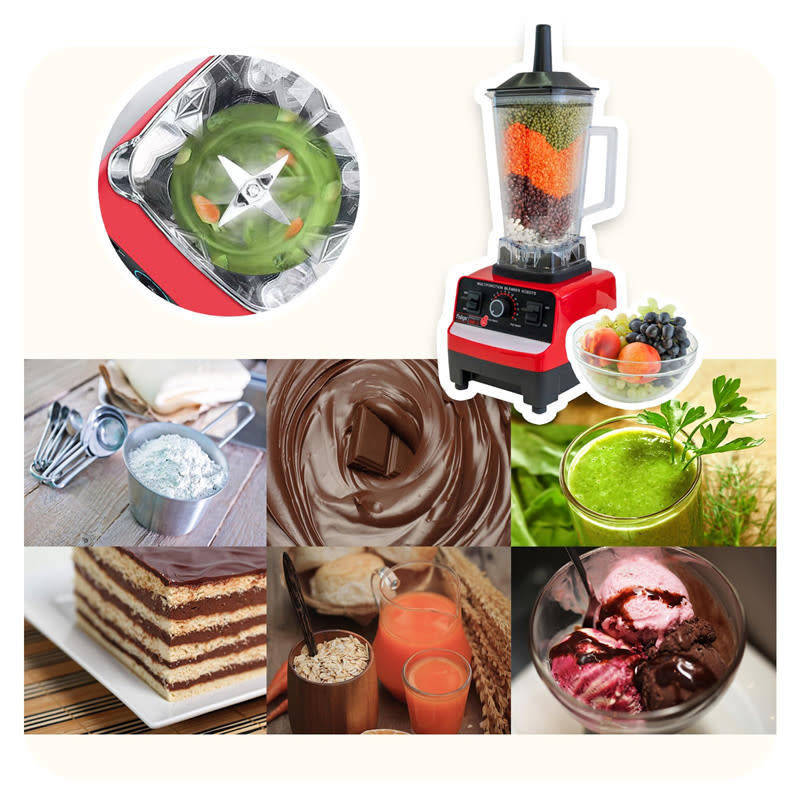 Professional Countertop Blender High-Speed Power Ice Crusher for Milkshakes and Smoothies