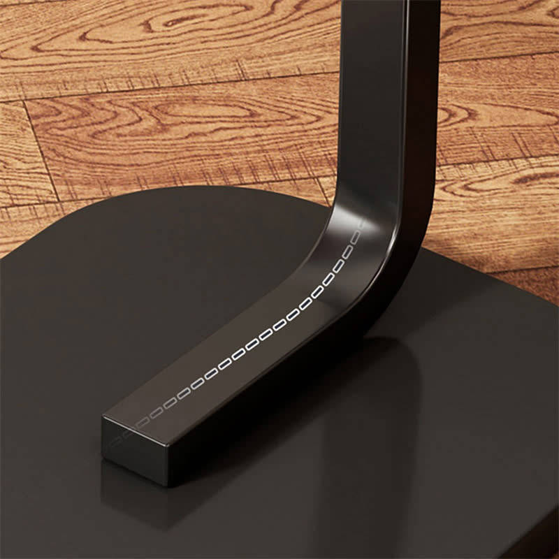 Convenient C Shape Wood Coffee Table Side Table with Metal Frame