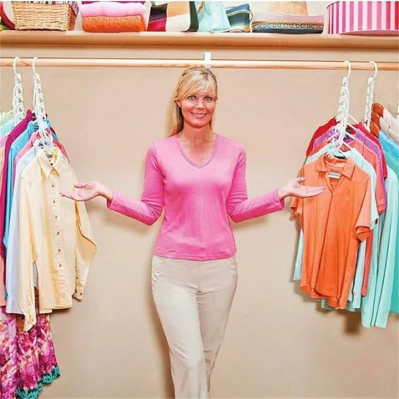 8-Pack Triple Tier Wardrobe Space Hangers
