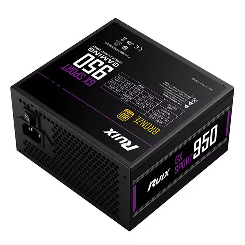 RUIXI GX950 850W 80plus Bronze Power Supply for DC Gaming PC ATX Computer Switching Power Supply