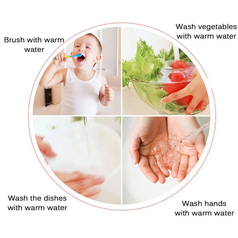 220V Instant Electric Water Heater with LED Digital Display Kitchen Shower Faucet