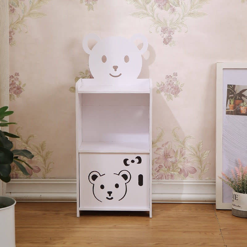 Cute Wooden Nightstand Bedroom Small Furniture Bedside Table Side Table Bookshelf