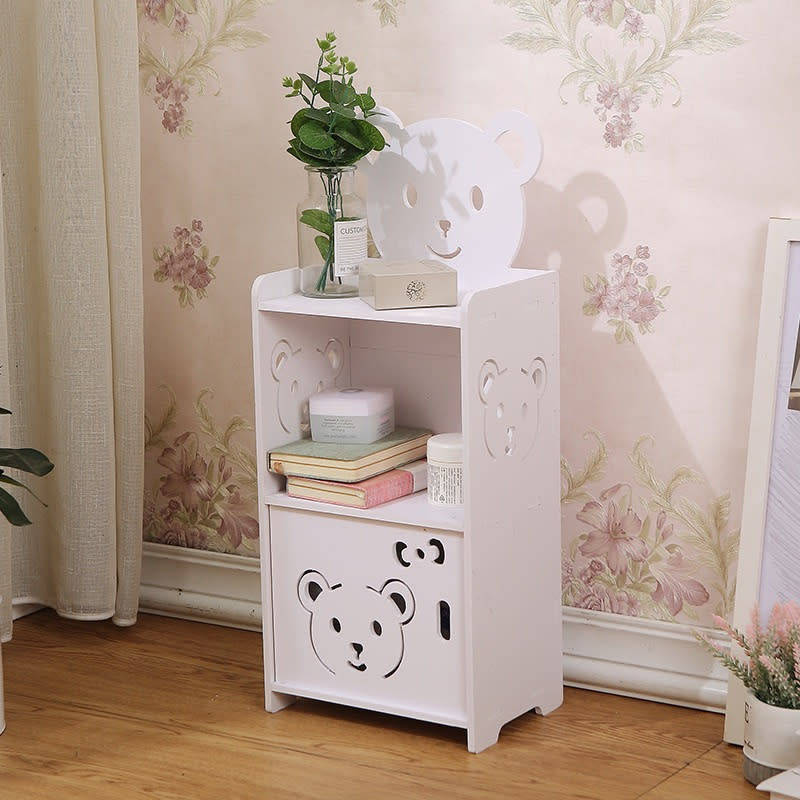 Cute Wooden Nightstand Bedroom Small Furniture Bedside Table Side Table Bookshelf