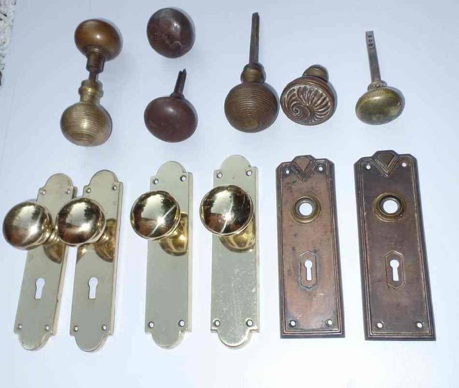 VINTAGE BRASS & COPPER DOOR HANDLES