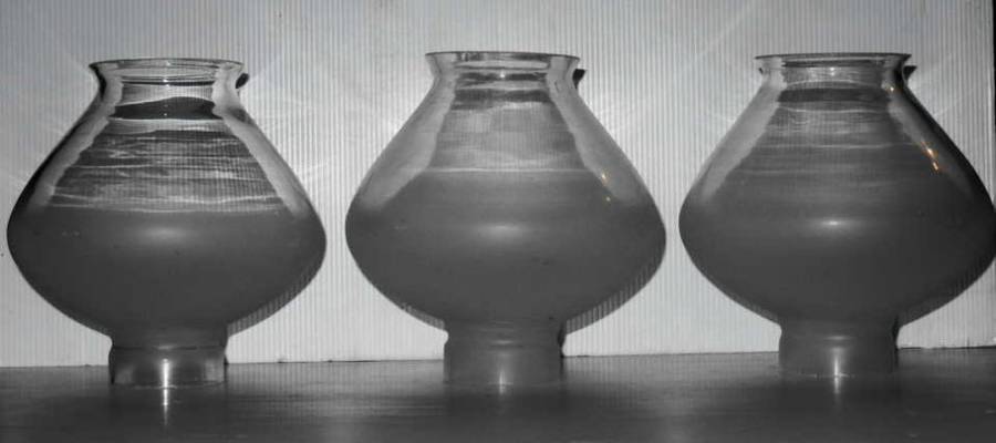 VINTAGE GLASS LAMP SHADES X 6 - REDUCED!