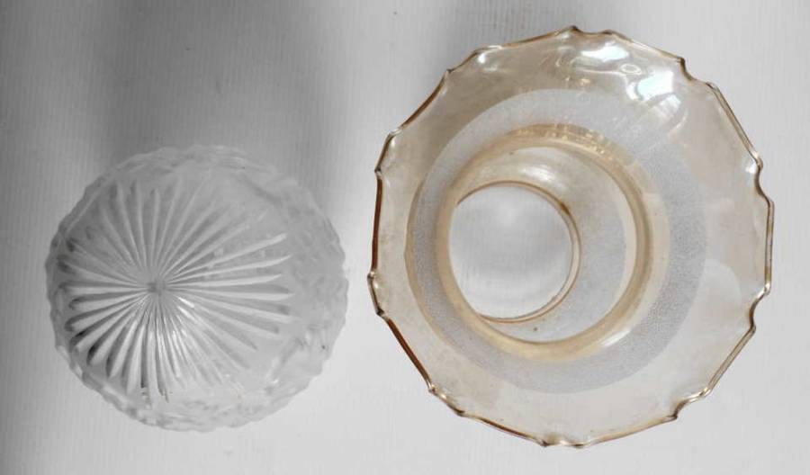 VINTAGE GLASS LAMP SHADES X 6 - REDUCED!