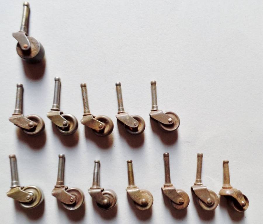 VINTAGE METAL FURNITURE CASTORS X 13