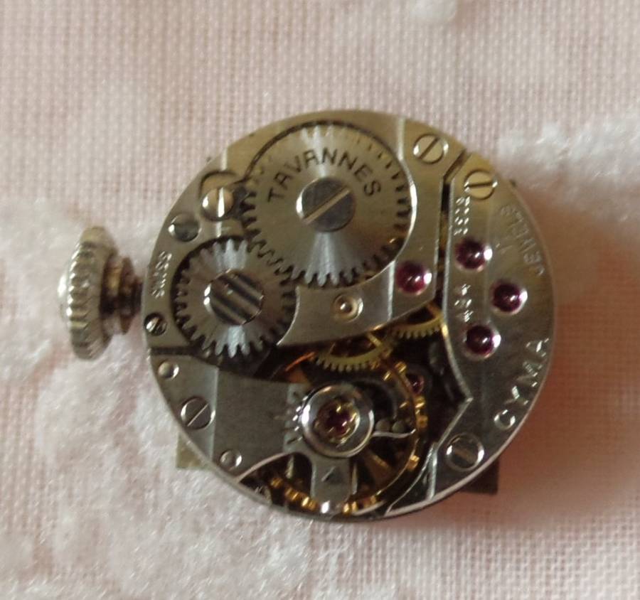 VINTAGE LADIES CYMA 18 CT. WHITE GOLD WATCH AND STRAP