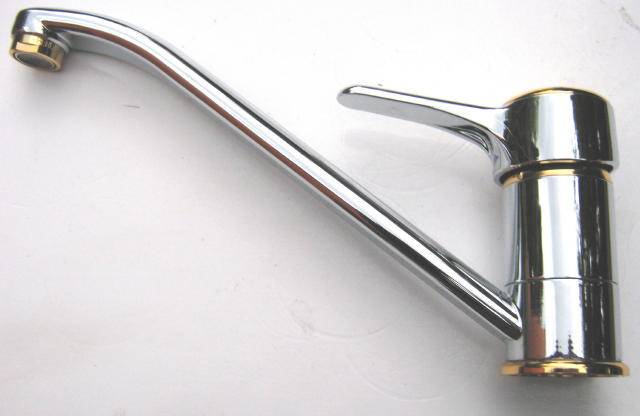 LEVER TYPE GOLD AND CHROME SINK MIXER - ON PROMOTION!!!