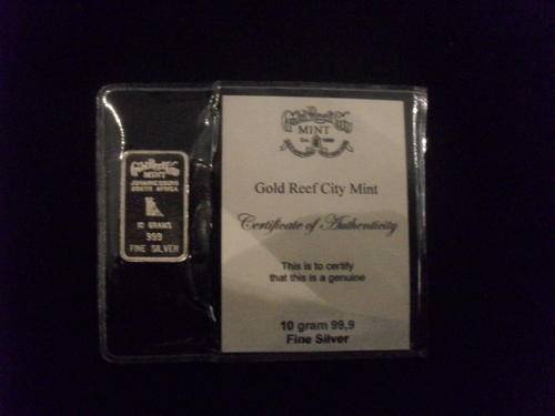 TEN GRAM FINE SILVER ELEPHANT BULLION BAR