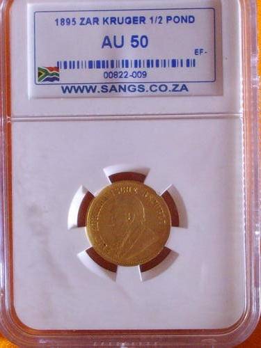1895 HALFPOND ($$$ONE RAND START$$$) (AU50) RARE