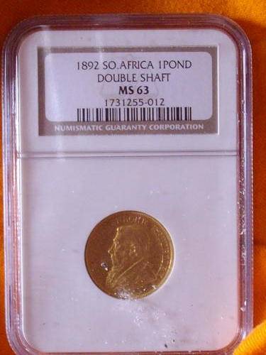 1892 (MS63) MINT  STATE (ZAR GOLD POND)(NGC) RARE