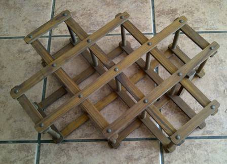 Wooden Dark Wood Wine Bottle Holder Rack