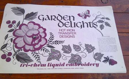 Garden Delights Hot Iron Transfer Designs