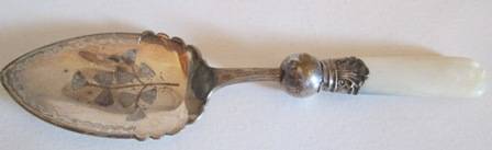 Very Old Hallmarked (D&A) (Appears to be) Pearl Handled Spoon